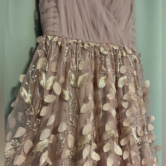 Lavender Sequin Petal-Skirt Gown - Picture 2 of 11